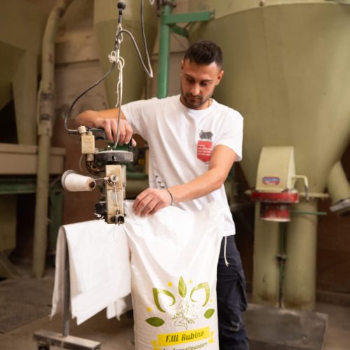 Chi siamo - Agroalimentare Rubino agroalimentare rubino - ragazzo sigilla sacco
